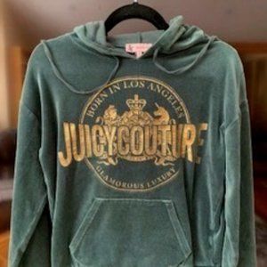 Forest Green Vintage Juicy Couture Hoodie XS